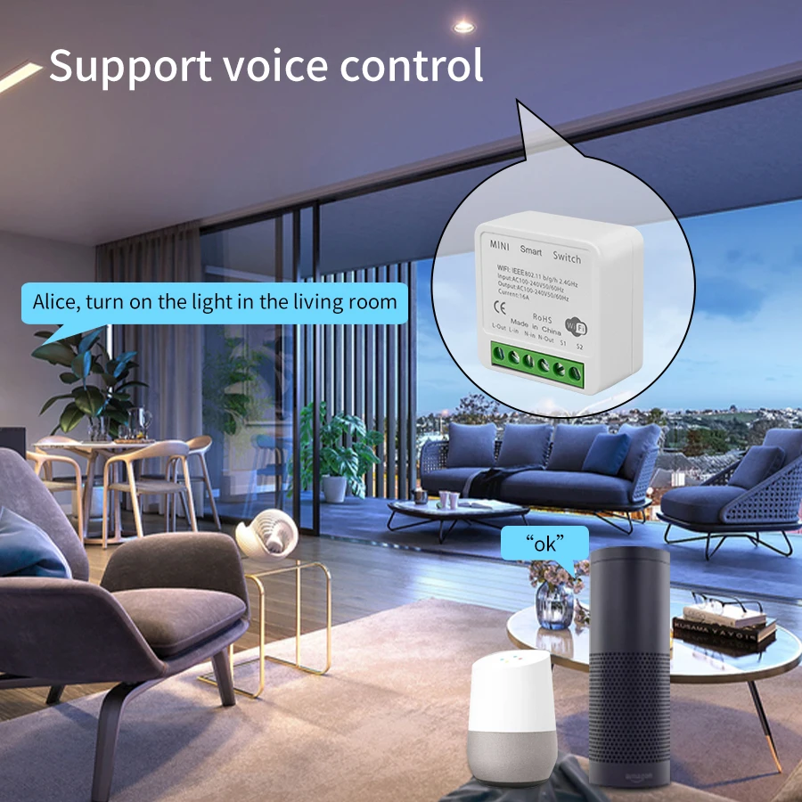 Sakelar Pintar Mini DIY 2 Arah - Smart Home Simple ulasan dan harga